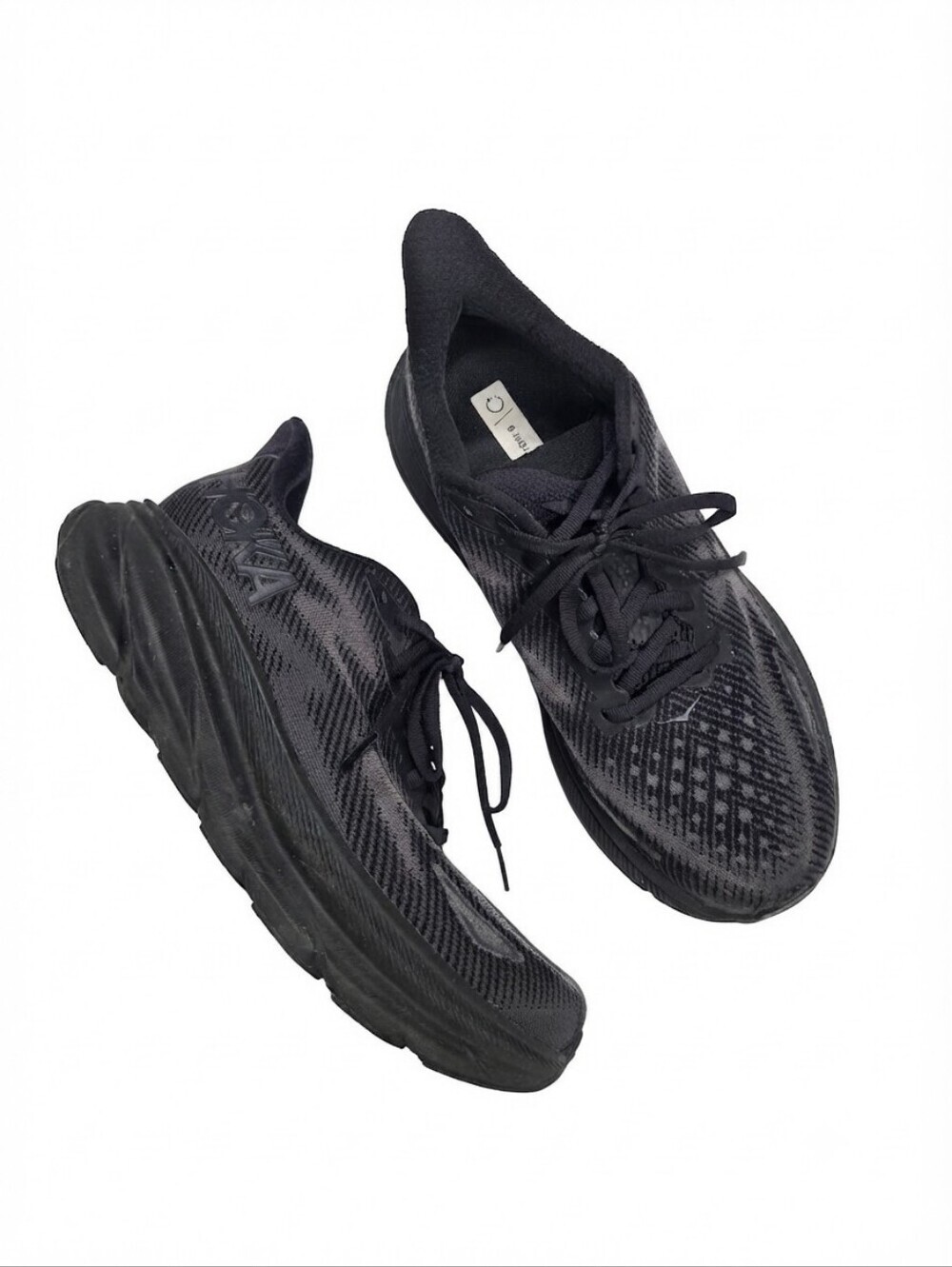 Hoka One One Clifton 9 Wide Running Shoes Black Size Women's 9 / EU 41.5